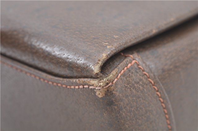 Authentic GUCCI Shoulder Hand Bag Purse Leather Brown 1072C