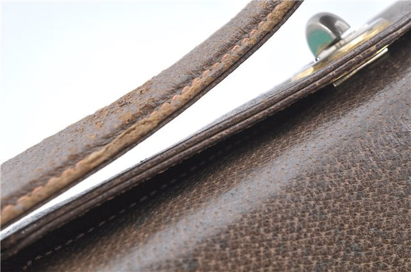 Authentic GUCCI Shoulder Hand Bag Purse Leather Brown 1072C