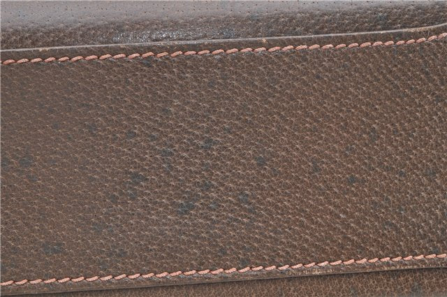 Authentic GUCCI Shoulder Hand Bag Purse Leather Brown 1072C