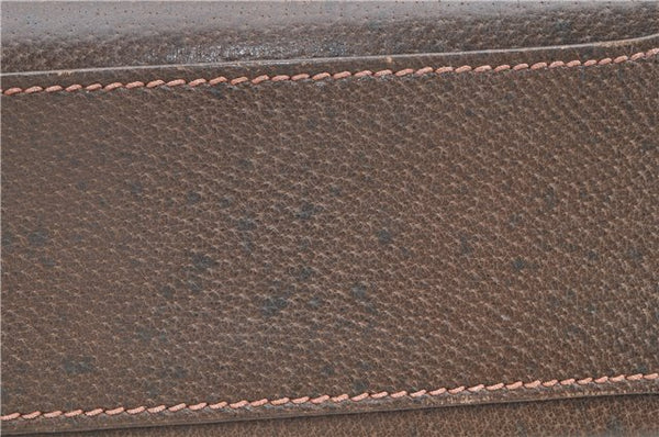 Authentic GUCCI Shoulder Hand Bag Purse Leather Brown 1072C