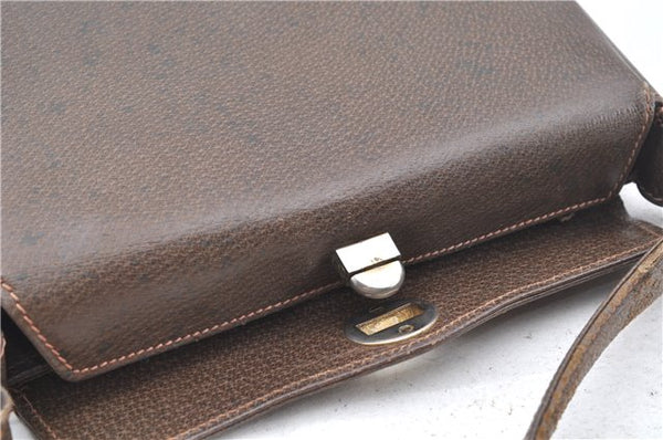 Authentic GUCCI Shoulder Hand Bag Purse Leather Brown 1072C