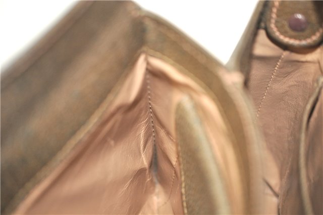 Authentic GUCCI Shoulder Hand Bag Purse Leather Brown 1072C