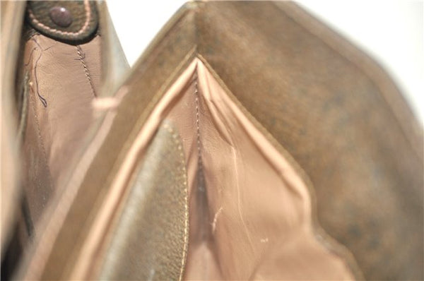 Authentic GUCCI Shoulder Hand Bag Purse Leather Brown 1072C