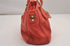 Authentic TORY BURCH Amanda Leather 2Way Shoulder Hand Bag Purse Orange 1072J