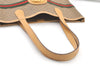 Authentic GUCCI Web Sherry Line Micro GG PVC Leather Tote Bag Brown 1072K