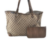 Authentic GUCCI Craft Shoulder Tote Bag GG Canvas Leather Brown 1073K
