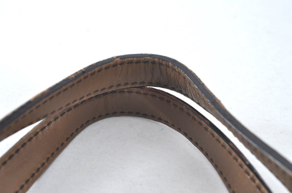 Authentic GUCCI Craft Shoulder Tote Bag GG Canvas Leather Brown 1073K