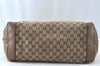 Authentic GUCCI Craft Shoulder Tote Bag GG Canvas Leather Brown 1073K