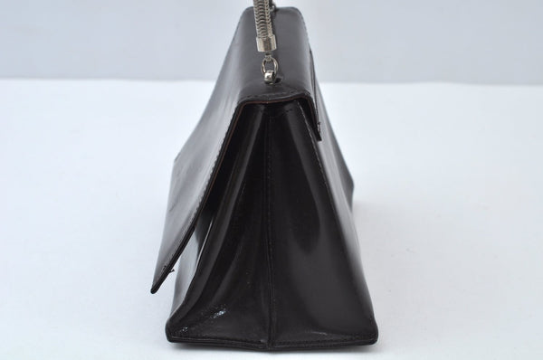 Authentic GIVENCHY Vintage PVC Chain Shoulder Hand Bag Purse Brown 1074J