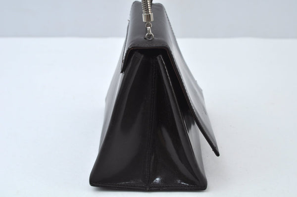 Authentic GIVENCHY Vintage PVC Chain Shoulder Hand Bag Purse Brown 1074J