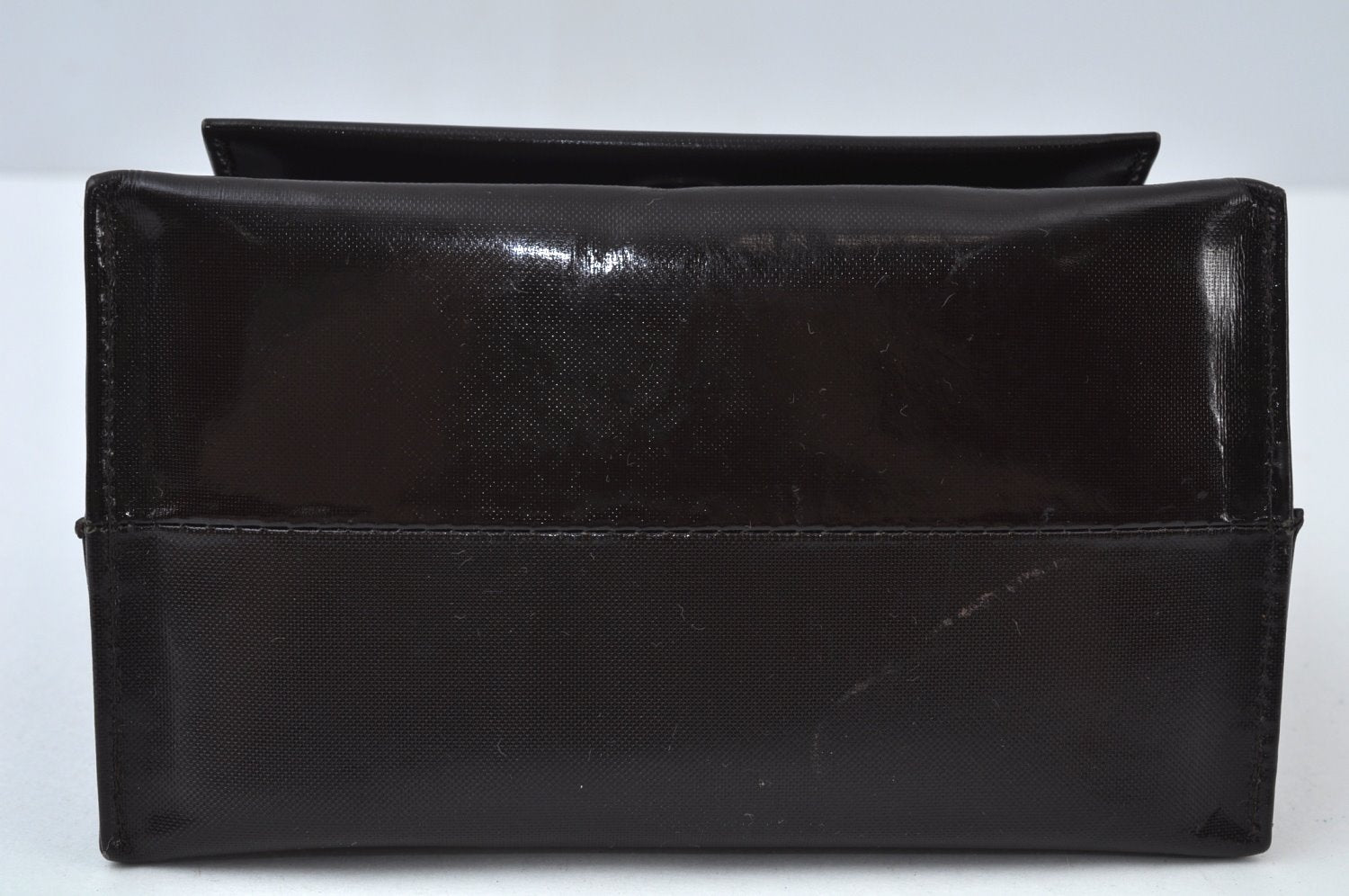 Authentic GIVENCHY Vintage PVC Chain Shoulder Hand Bag Purse Brown 1074J