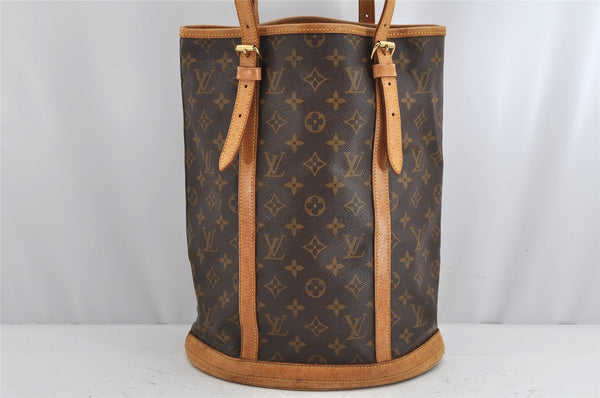 Authentic Louis Vuitton Monogram Bucket GM Shoulder Tote Bag M42236 Junk 1074K