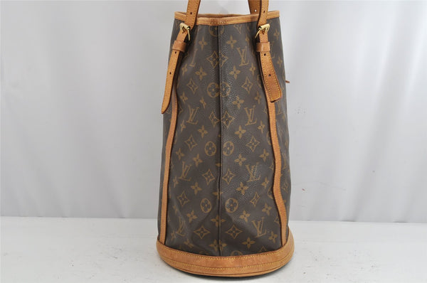Authentic Louis Vuitton Monogram Bucket GM Shoulder Tote Bag M42236 Junk 1074K