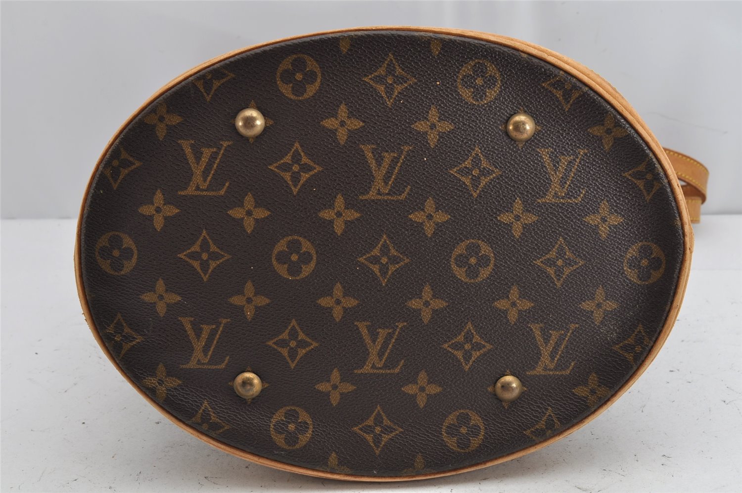 Authentic Louis Vuitton Monogram Bucket GM Shoulder Tote Bag M42236 Junk 1074K