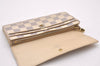 Authentic Louis Vuitton Damier Azur Portefeuille Sarah Wallet N61735 LV 1075I