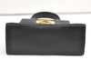 Authentic Salvatore Ferragamo Gancini Leather 2Way Shoulder Hand Bag Black 1076K