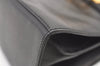 Authentic Salvatore Ferragamo Gancini Leather 2Way Shoulder Hand Bag Black 1076K