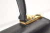 Authentic Salvatore Ferragamo Gancini Leather 2Way Shoulder Hand Bag Black 1076K