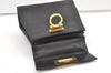 Authentic Salvatore Ferragamo Gancini Leather 2Way Shoulder Hand Bag Black 1076K