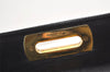 Authentic Salvatore Ferragamo Gancini Leather 2Way Shoulder Hand Bag Black 1076K
