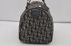Authentic Christian Dior Trotter Hand Boston Bag Purse Canvas Black 1077J