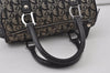 Authentic Christian Dior Trotter Hand Boston Bag Purse Canvas Black 1077J