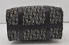 Authentic Christian Dior Trotter Hand Boston Bag Purse Canvas Black 1077J