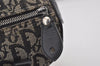Authentic Christian Dior Trotter Hand Boston Bag Purse Canvas Black 1077J