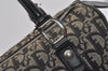 Authentic Christian Dior Trotter Hand Boston Bag Purse Canvas Black 1077J