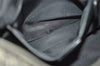 Authentic Christian Dior Trotter Hand Boston Bag Purse Canvas Black 1077J