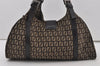 Authentic FENDI Zucchino Shoulder Hand Bag Purse Canvas Leather Brown 1078J
