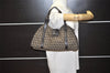 Authentic FENDI Zucchino Shoulder Hand Bag Purse Canvas Leather Brown 1078J