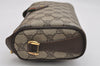 Authentic GUCCI Web Sherry Line Shoulder Bag GG PVC Leather Brown Junk 1078K