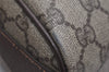 Authentic GUCCI Web Sherry Line Shoulder Bag GG PVC Leather Brown Junk 1078K