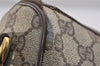 Authentic GUCCI Web Sherry Line Shoulder Bag GG PVC Leather Brown Junk 1078K