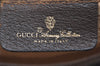 Authentic GUCCI Web Sherry Line Shoulder Bag GG PVC Leather Brown Junk 1078K