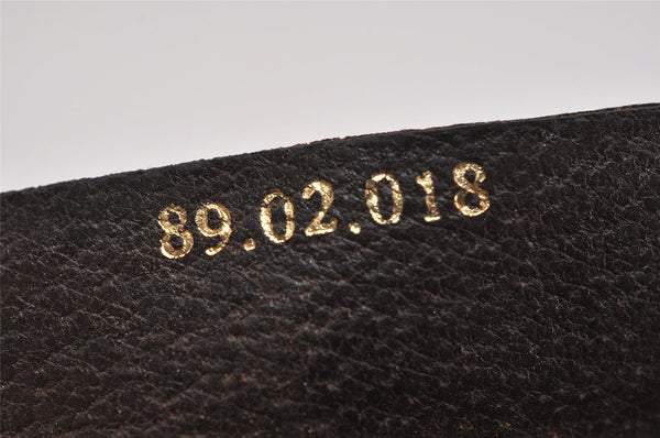 Authentic GUCCI Web Sherry Line Shoulder Bag GG PVC Leather Brown Junk 1078K