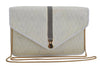 Authentic Christian Dior Honeycomb Chain Shoulder Bag PVC Leather White 1079K