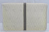 Authentic Christian Dior Honeycomb Chain Shoulder Bag PVC Leather White 1079K