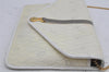 Authentic Christian Dior Honeycomb Chain Shoulder Bag PVC Leather White 1079K