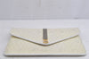 Authentic Christian Dior Honeycomb Chain Shoulder Bag PVC Leather White 1079K