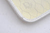 Authentic Christian Dior Honeycomb Chain Shoulder Bag PVC Leather White 1079K