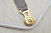 Authentic Christian Dior Honeycomb Chain Shoulder Bag PVC Leather White 1079K