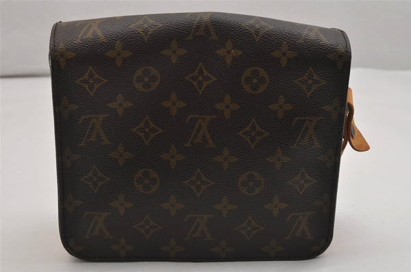 Authentic Louis Vuitton Monogram Cartouchiere MM M51253 Shoulder Bag Junk 1080K