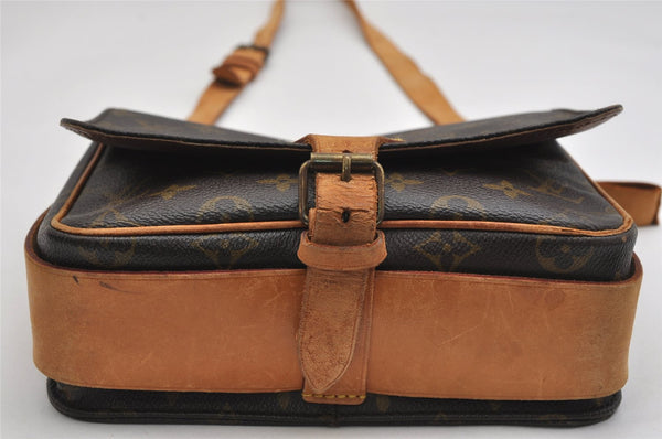 Authentic Louis Vuitton Monogram Cartouchiere MM M51253 Shoulder Bag Junk 1080K