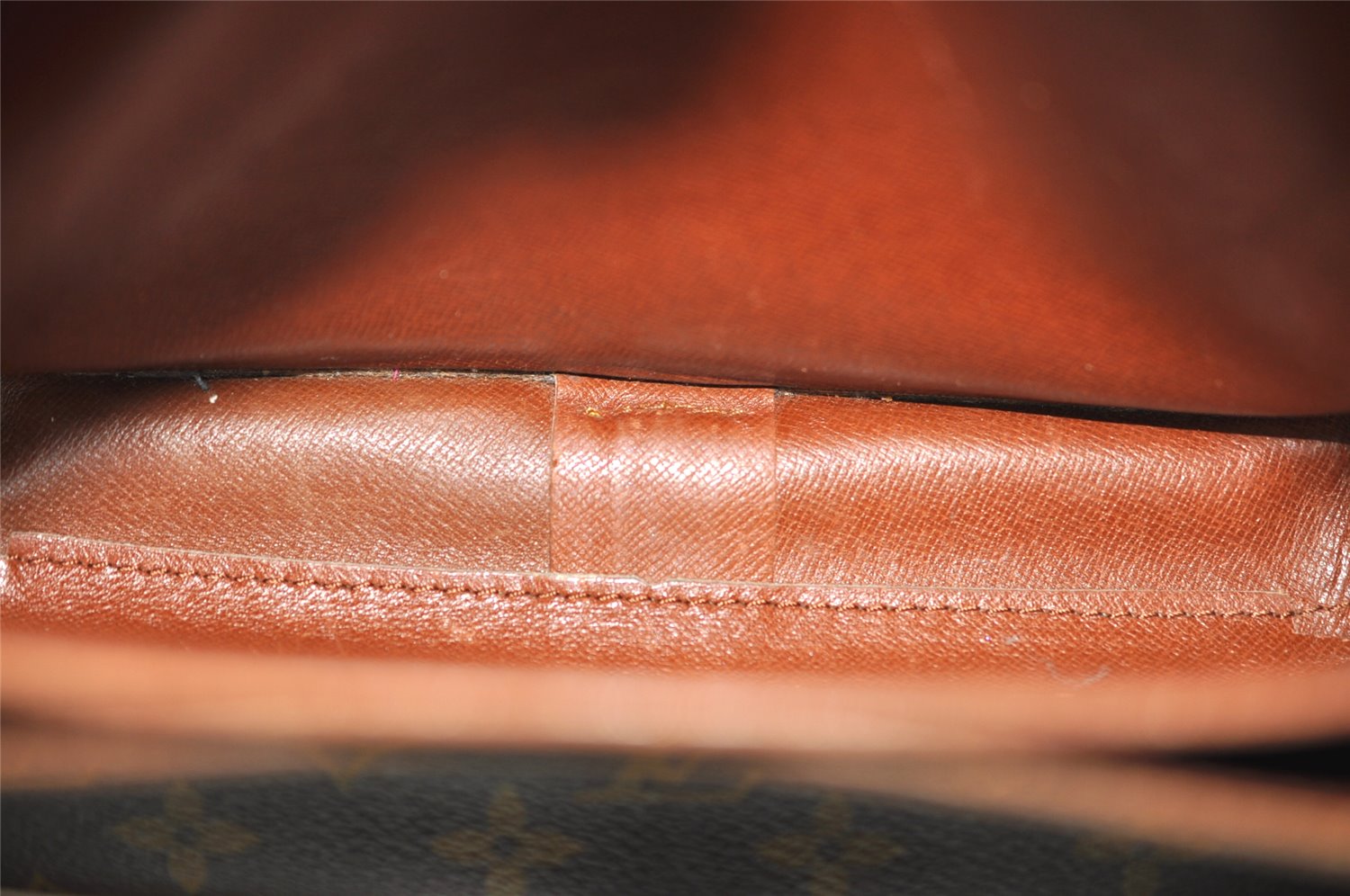 Authentic Louis Vuitton Monogram Cartouchiere MM M51253 Shoulder Bag Junk 1080K