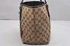 Authentic GUCCI Web Sherry Line Tote Bag GG Canvas Leather 137396 Brown 1081K