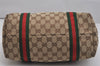 Authentic GUCCI Web Sherry Line Tote Bag GG Canvas Leather 137396 Brown 1081K