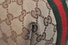 Authentic GUCCI Web Sherry Line Tote Bag GG Canvas Leather 137396 Brown 1081K