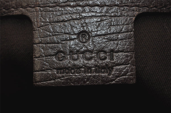 Authentic GUCCI Web Sherry Line Tote Bag GG Canvas Leather 137396 Brown 1081K